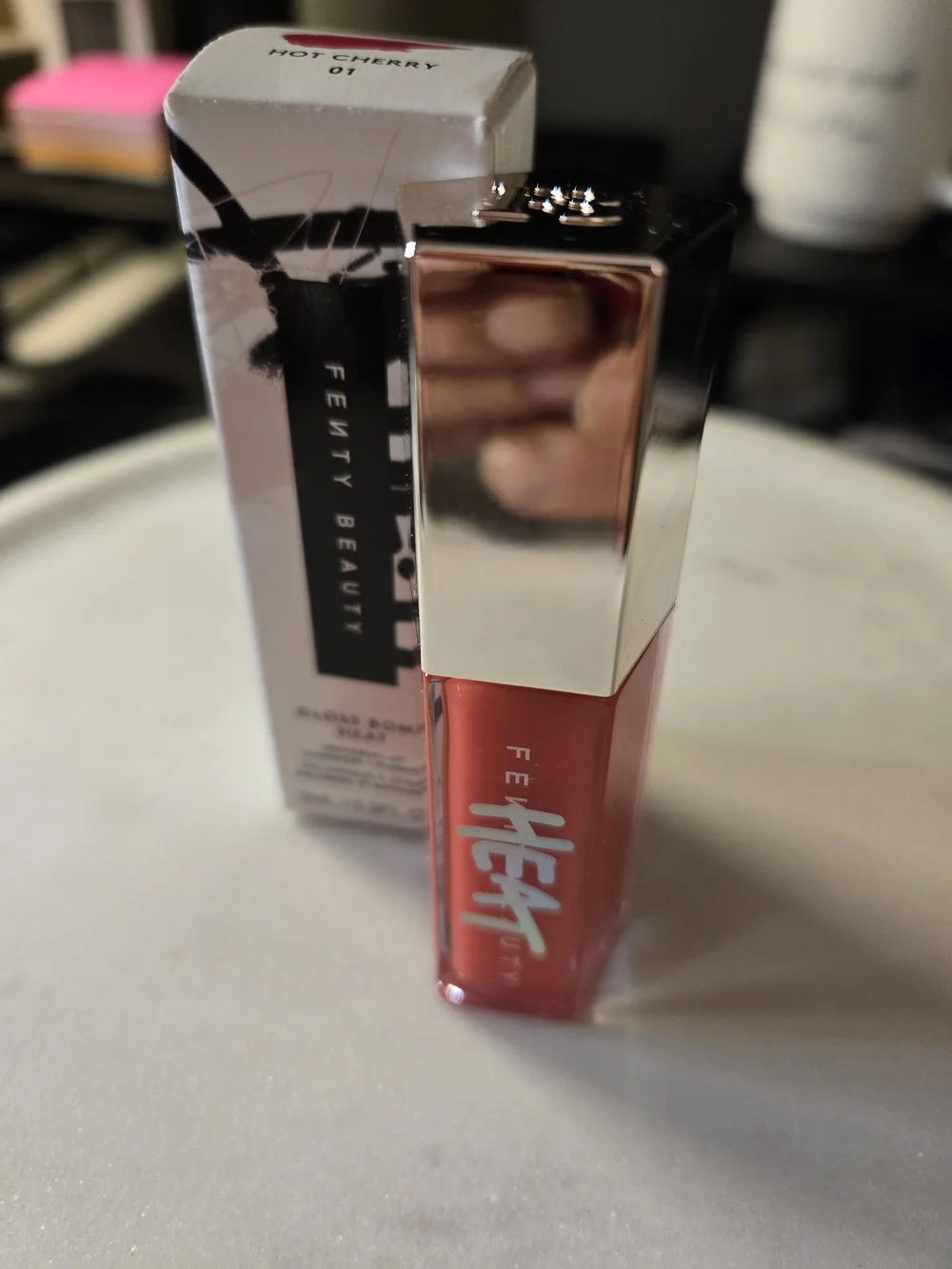 Fenty Beauty Heat Lip Gloss in Hot Cherry Red-NIB